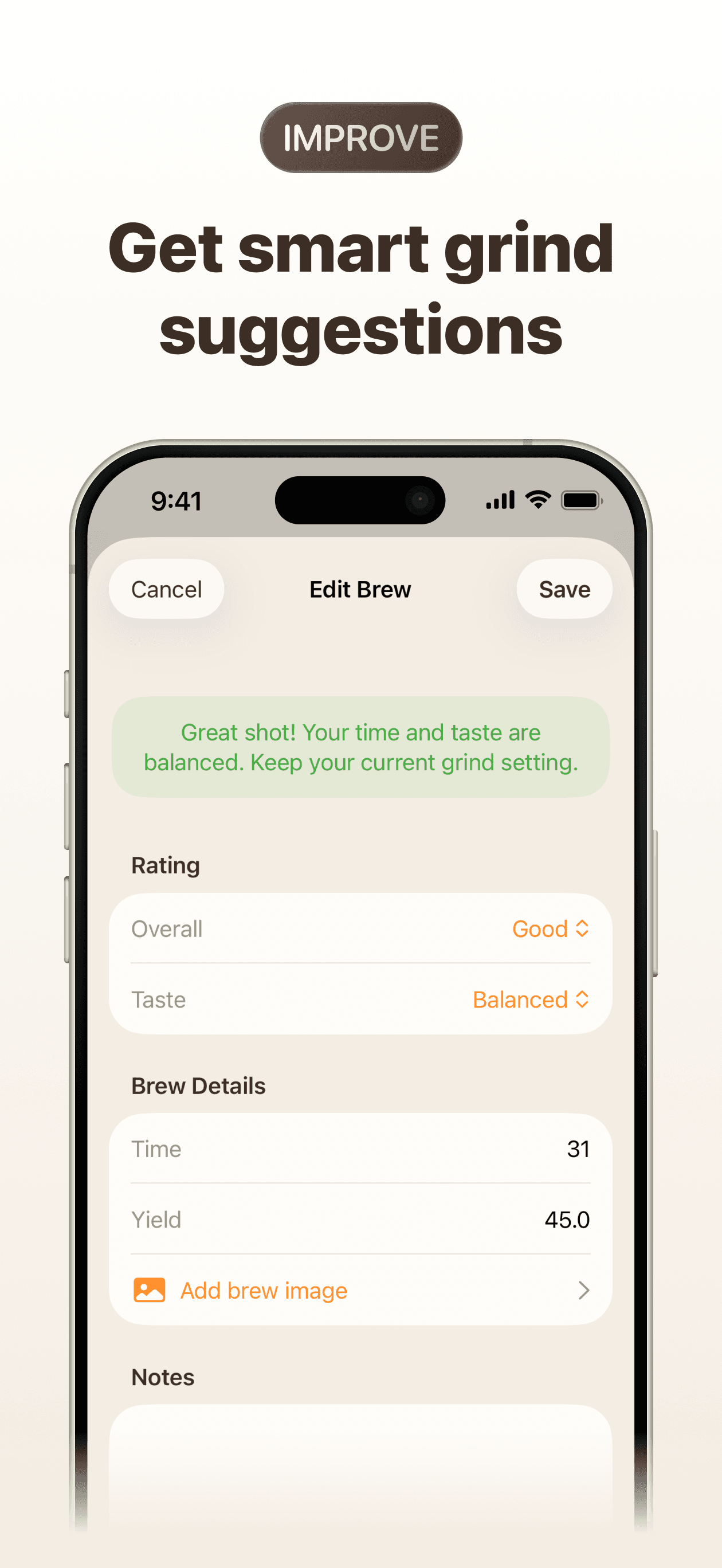 Smart grind suggestions